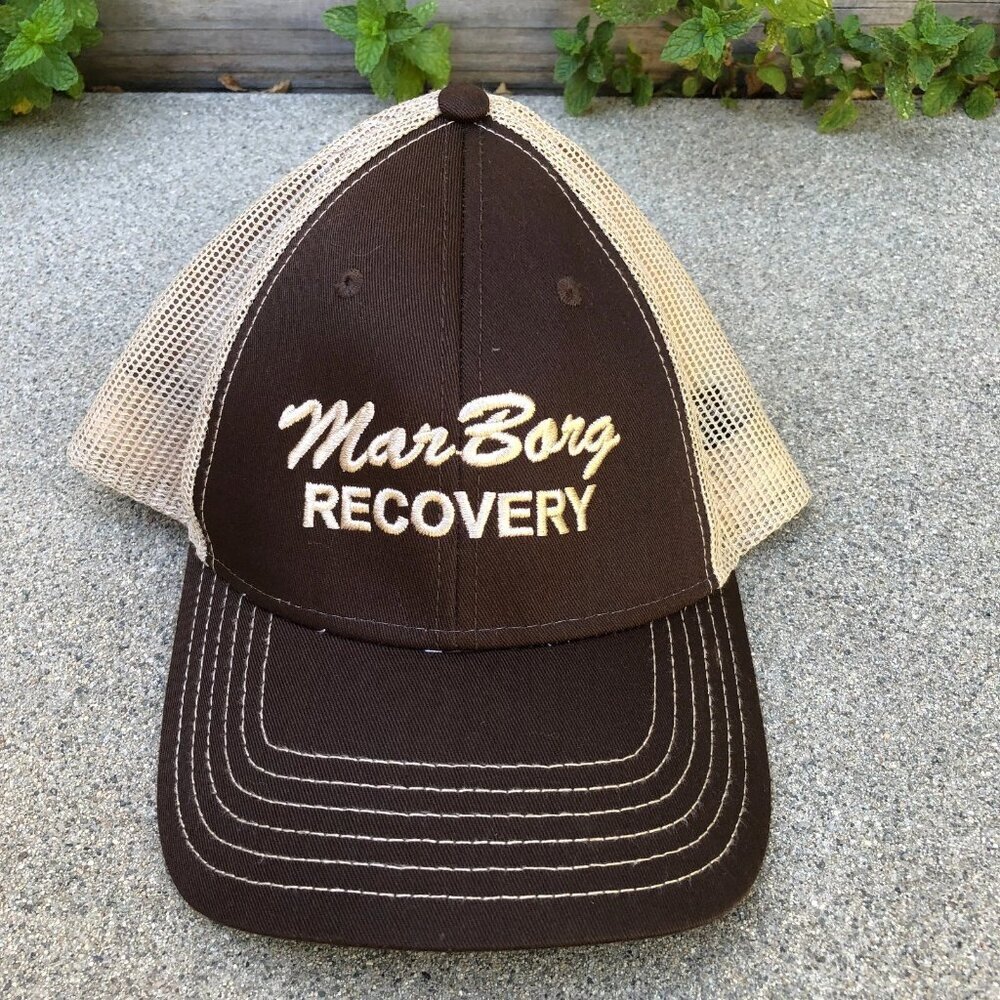 OTTO MAR BORG RECOVERY Trucker Hat Men's Brown Adjustable Snapback Cap​​